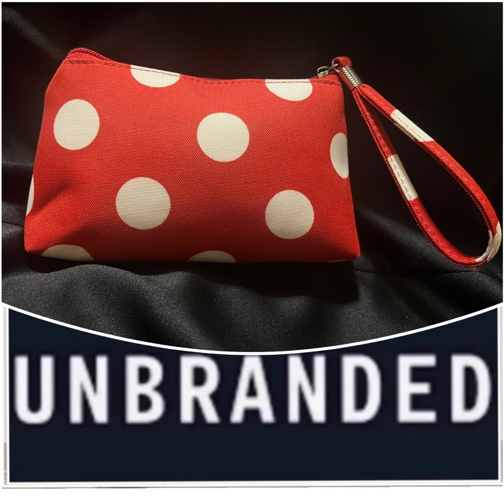 UNBRANDED Red Polka Dot Zippered Pouch